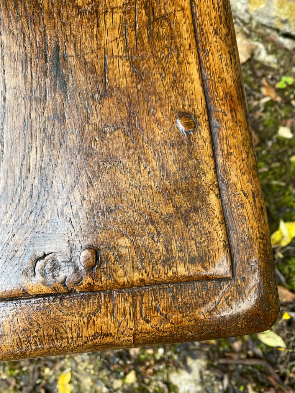 Antique Oak Joint Stool  View XVI