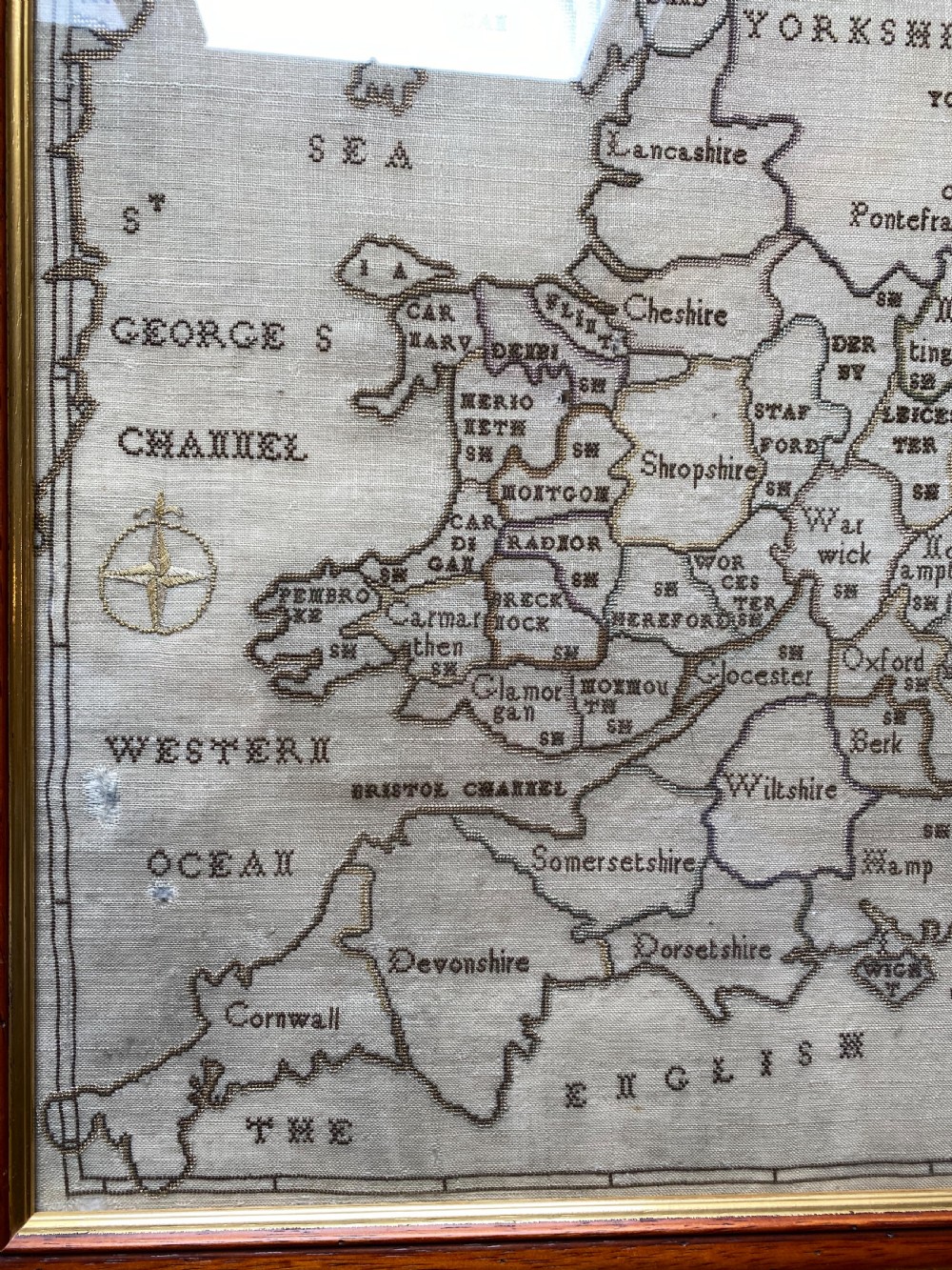 Antique Map Sampler View IV