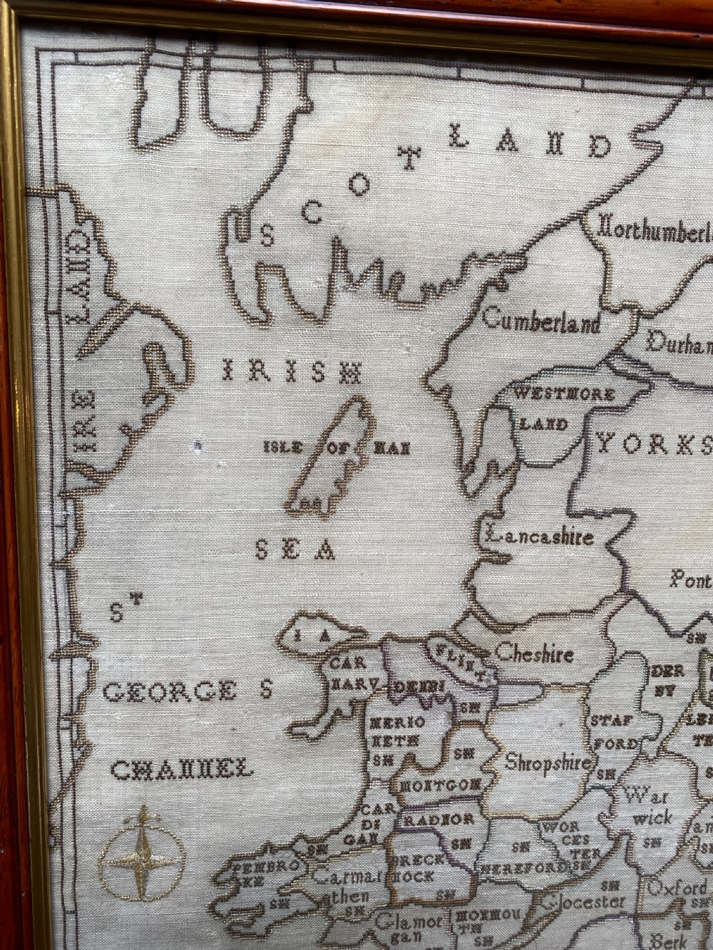 Antique Map Sampler View V