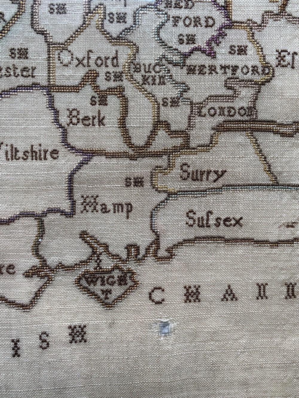 Antique Map Sampler View VII