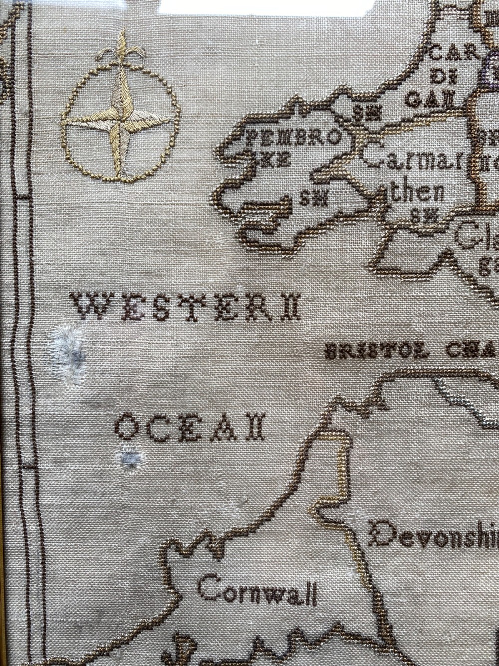 Antique Map Sampler View VIII