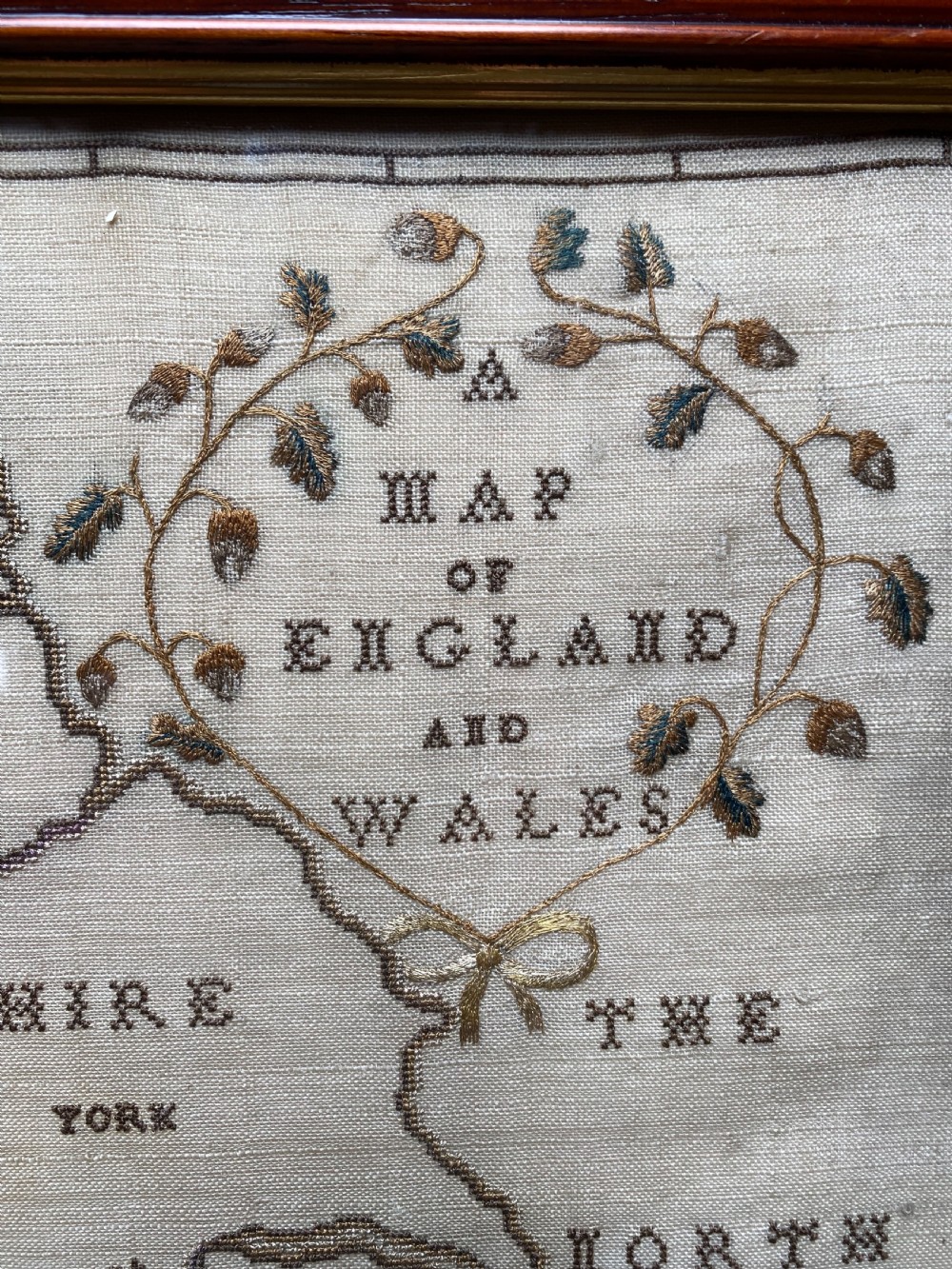 Antique Map Sampler View X