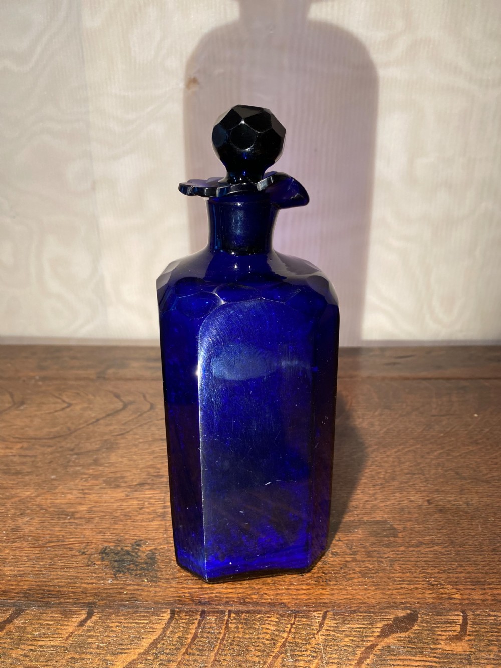 Pair of Blue Glass Decanters  View VI