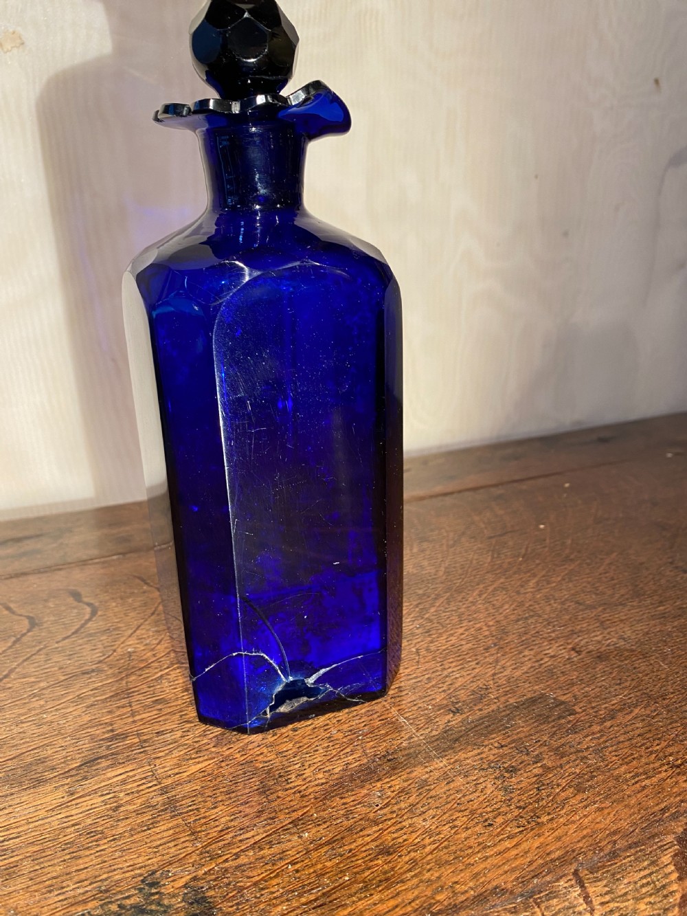 Pair of Blue Glass Decanters  View VII