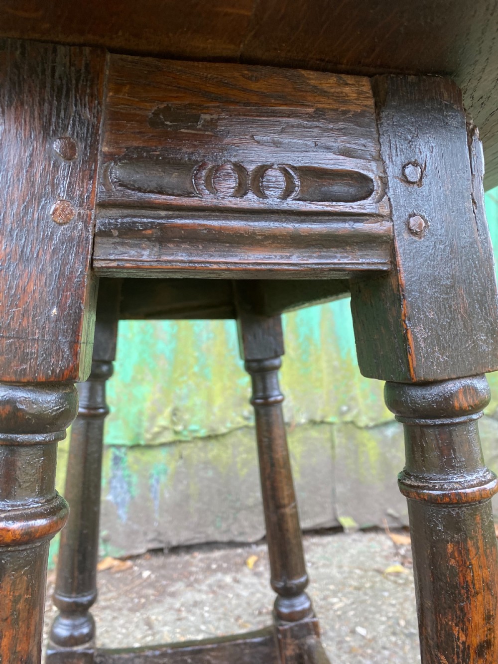 Antique Oak Table View IX