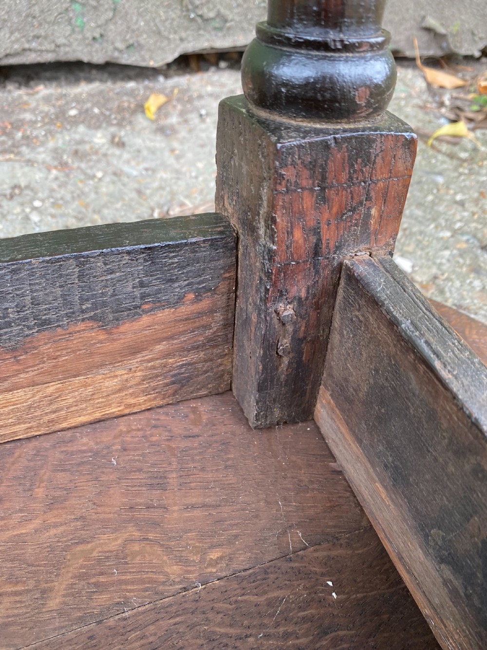 Antique Oak Table View XV
