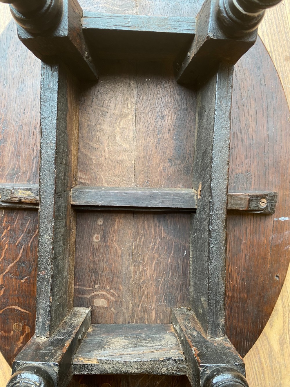 Antique Oak Table View XIX