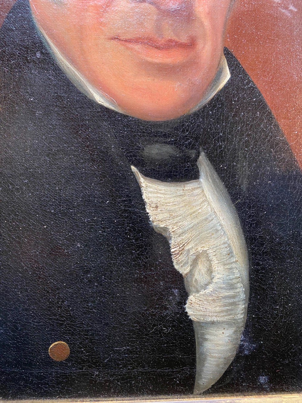 Antique Naive Oil Portrait Painting  View VIII