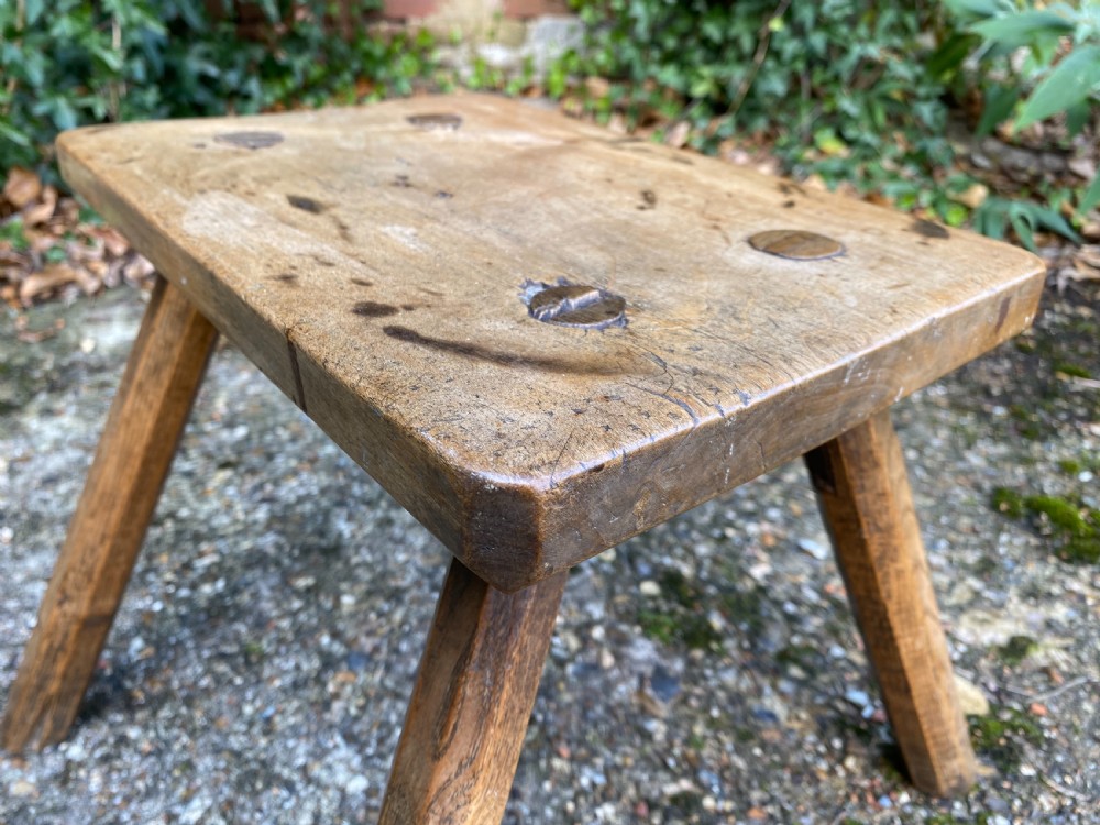 Antique Primitive Stool  View II
