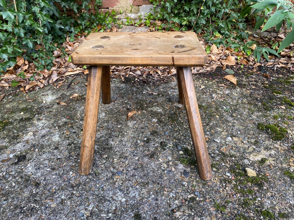 Antique Primitive Stool  View III