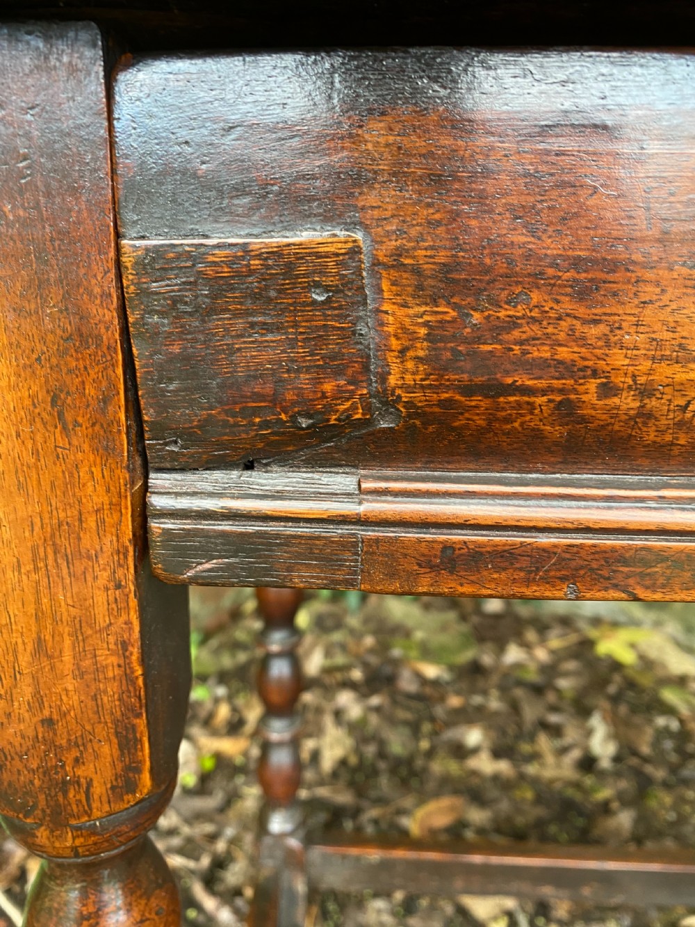 Antique Walnut Table View XIV
