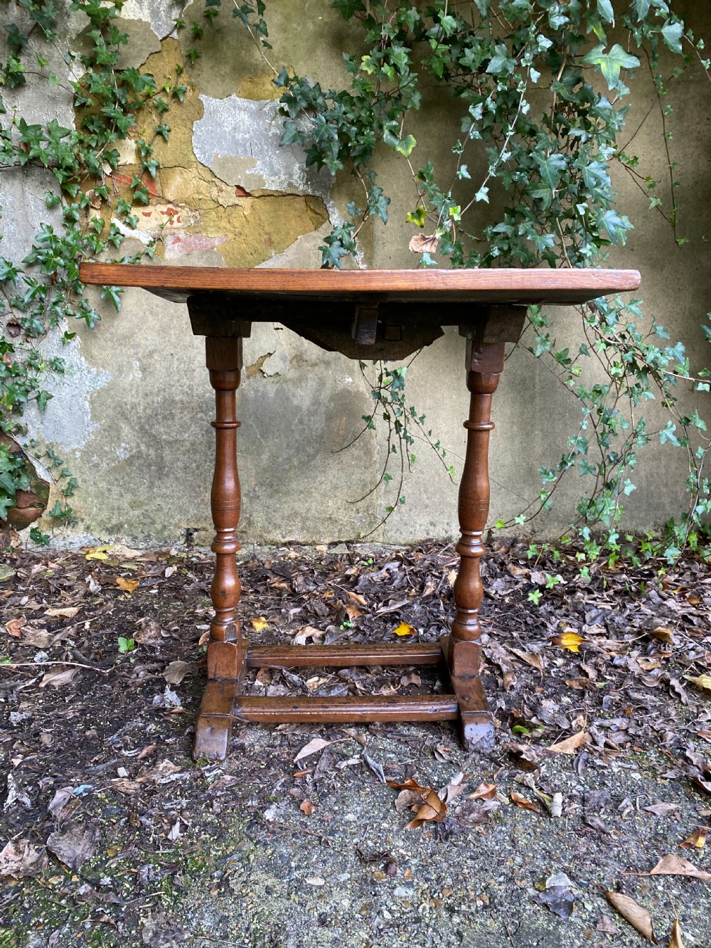 Antique Elm Side Table View IV