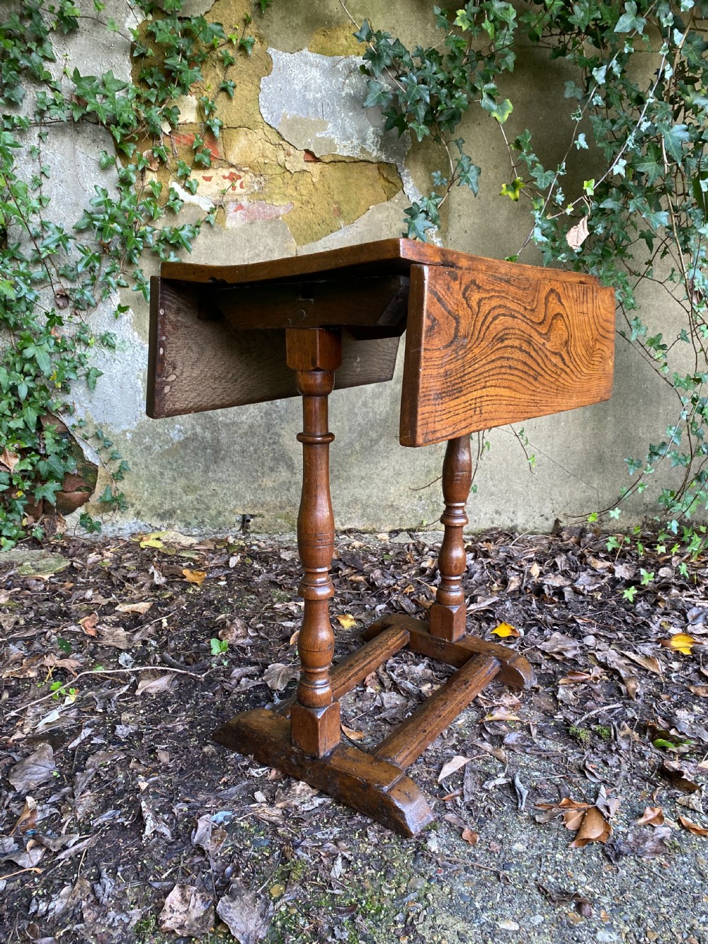 Antique Elm Side Table View V
