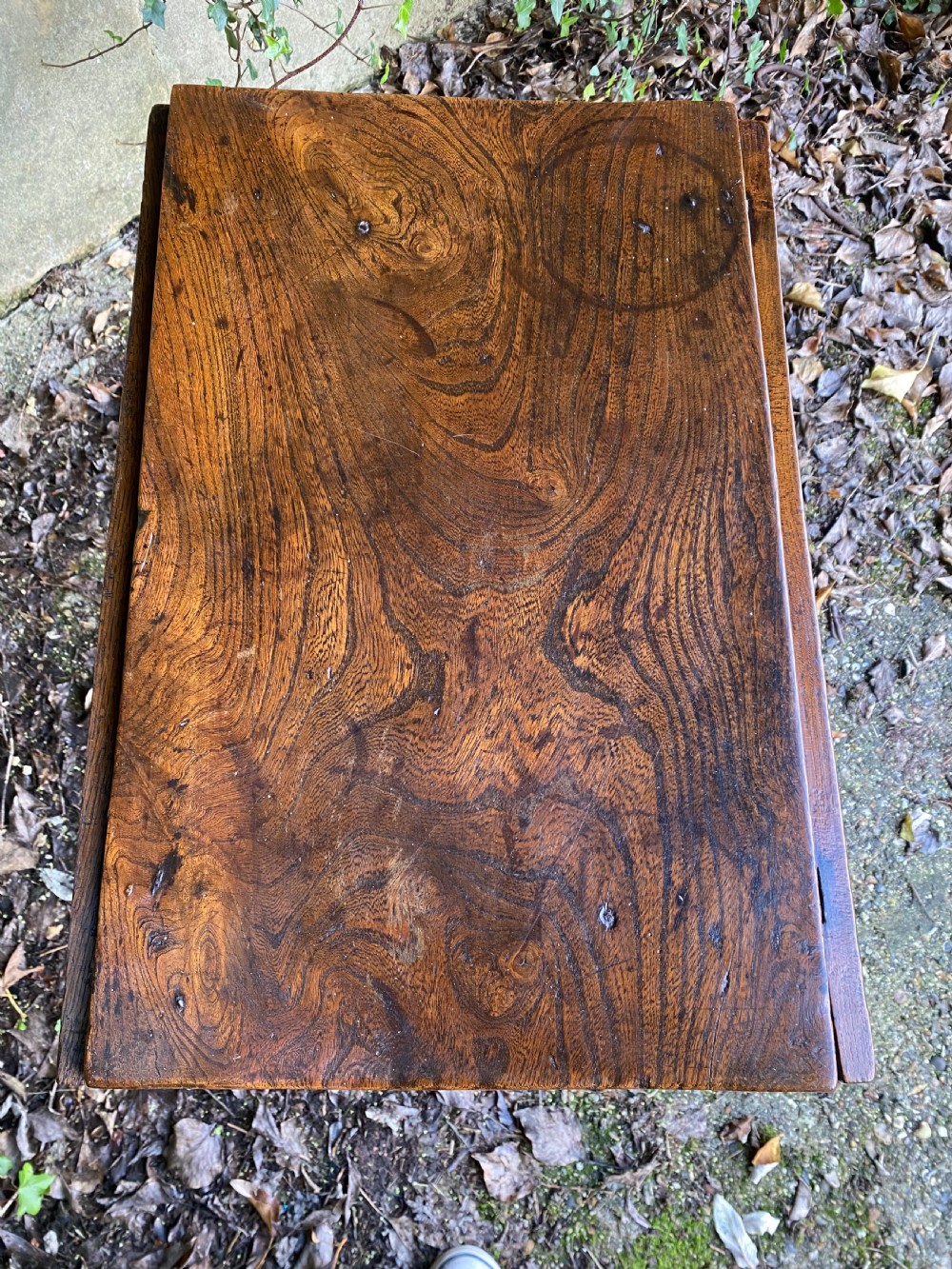 Antique Elm Side Table View VI