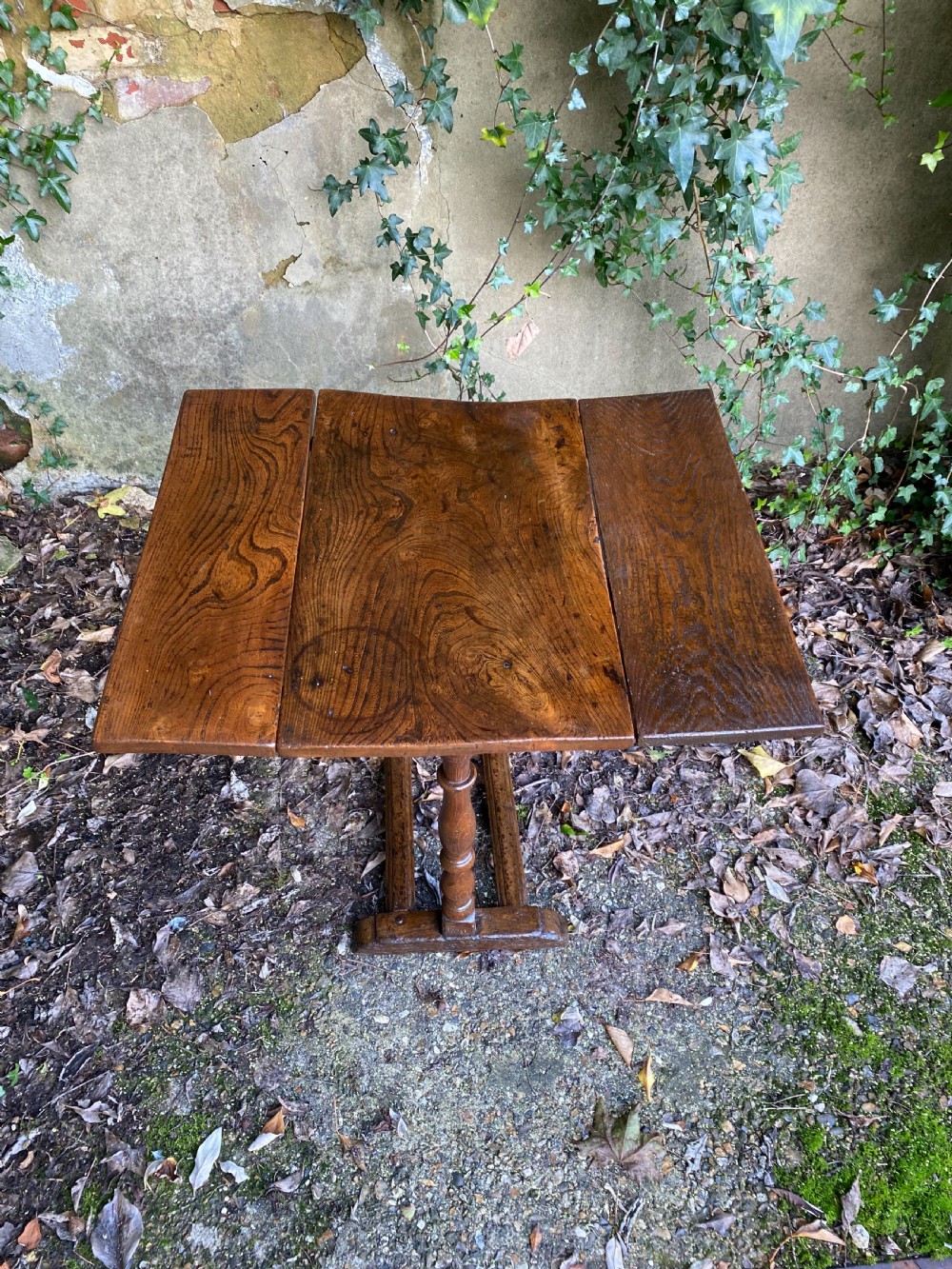 Antique Elm Side Table View VII