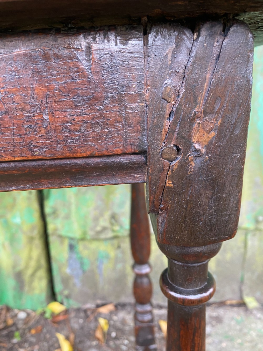 18th century Oak Tavern Table View XIII