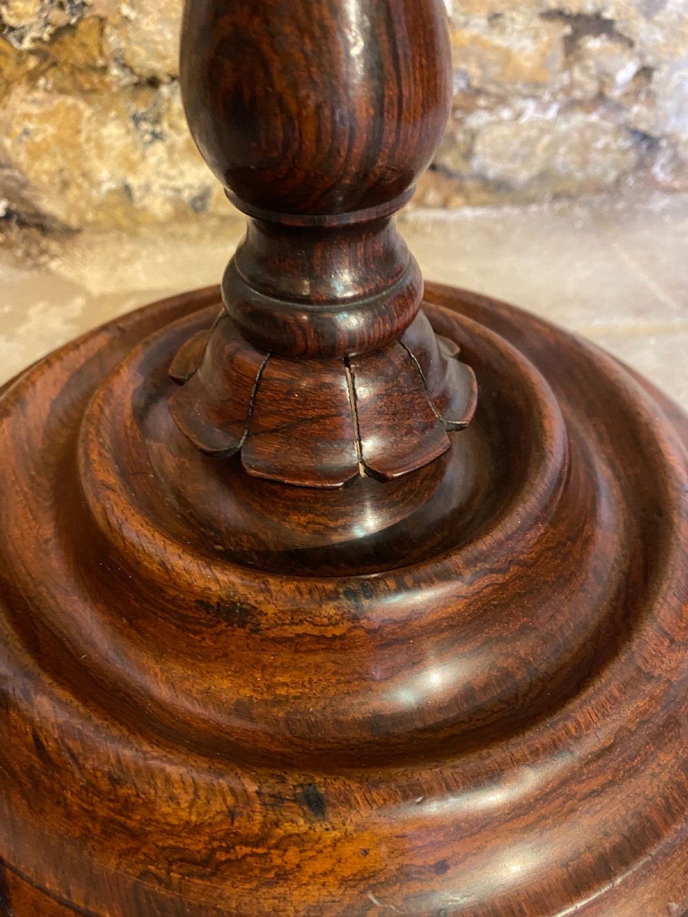 Rosewood Candle Stand Table View IX