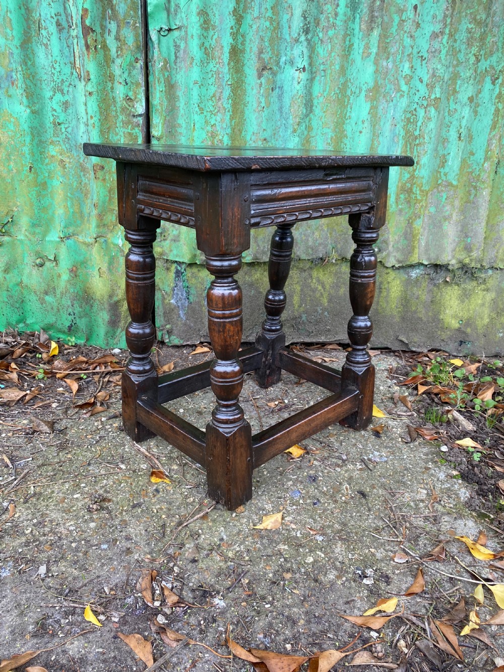 Early Oak Joint Stool 