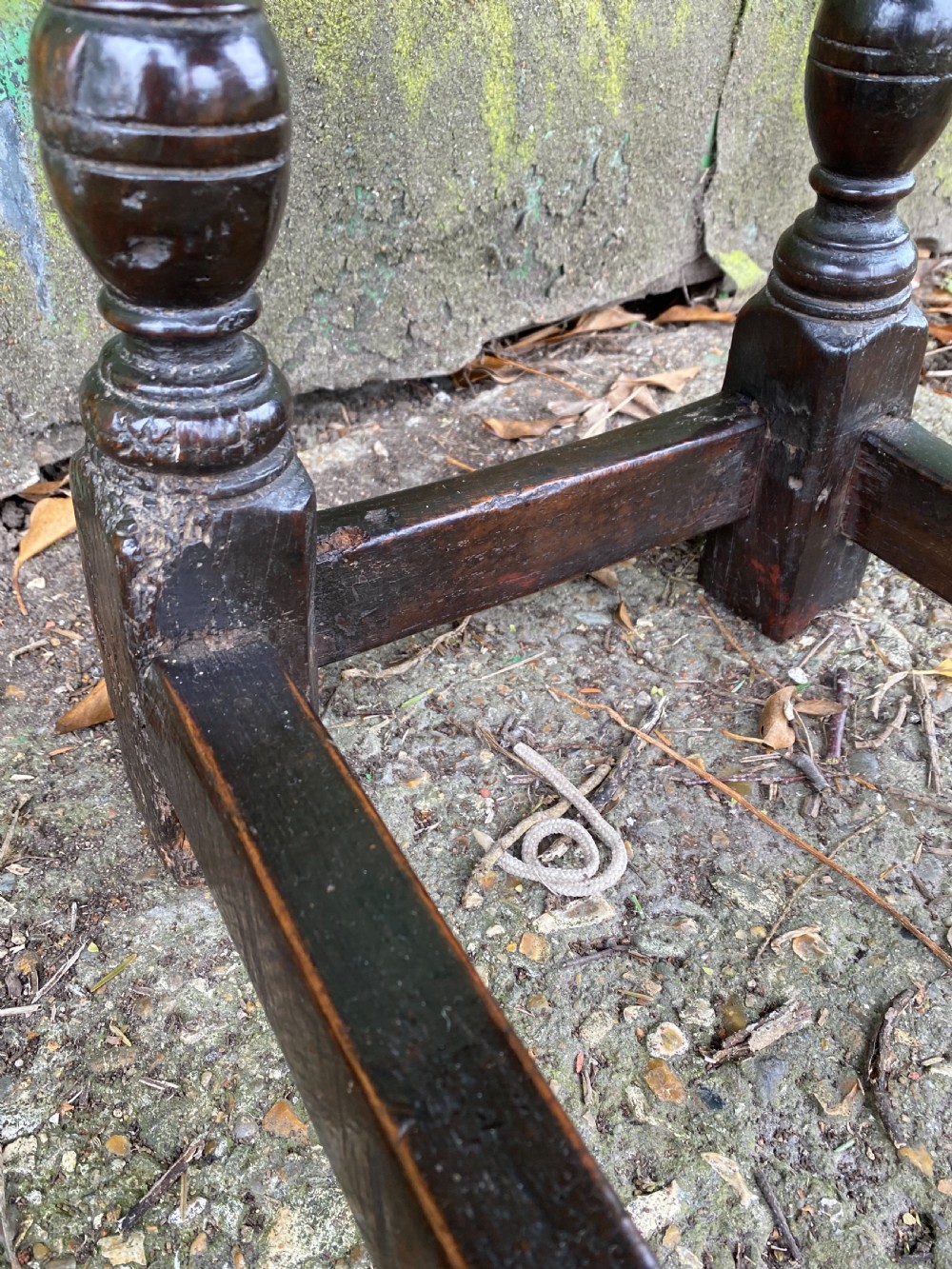 Early Oak Joint Stool  View IV