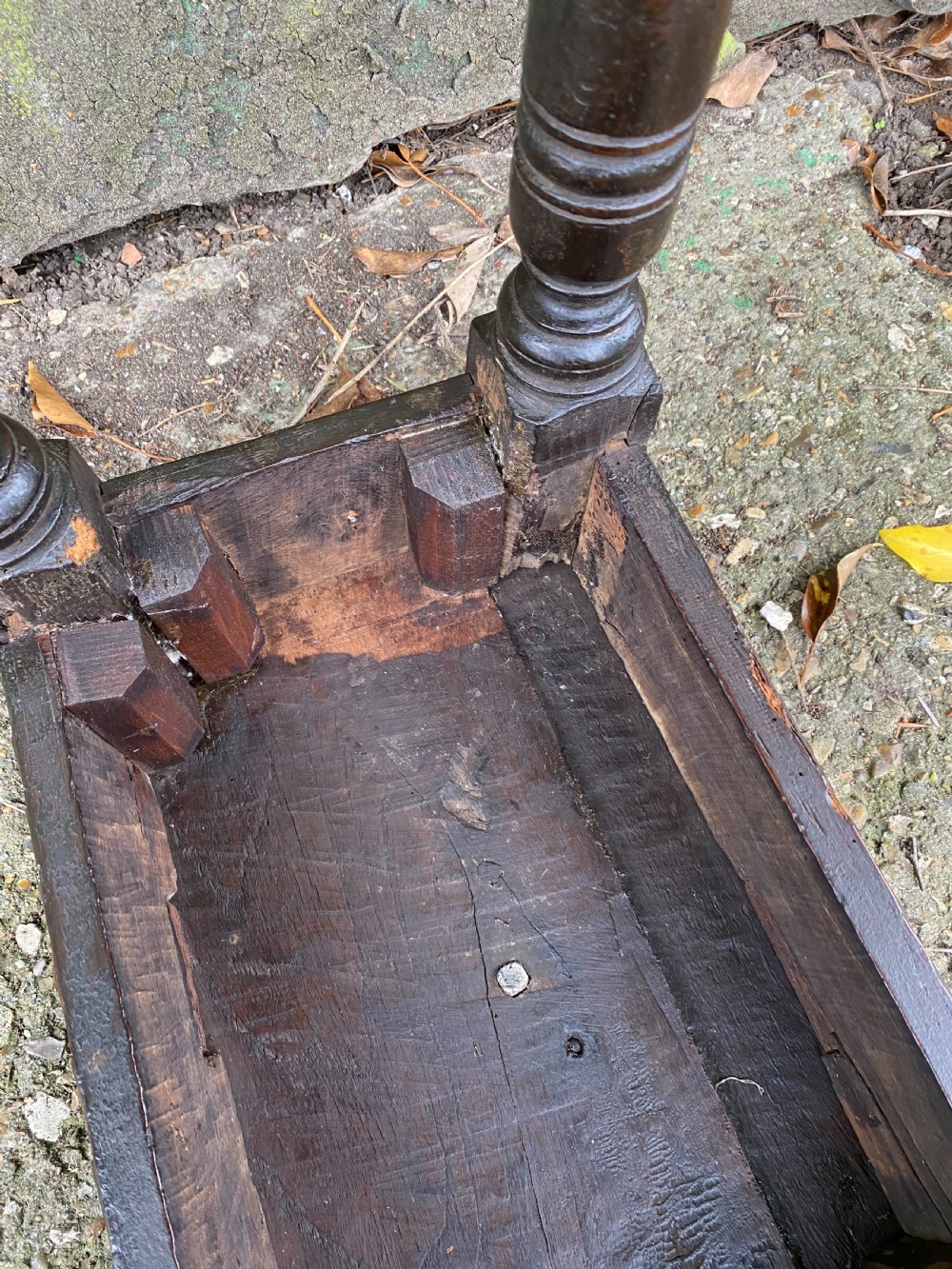 Early Oak Joint Stool  View VI