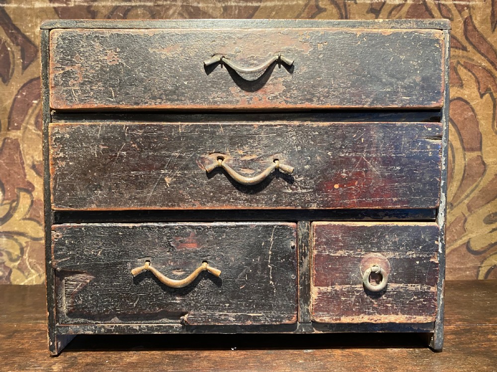 Japanese Table Top Chest of Drawers  View V