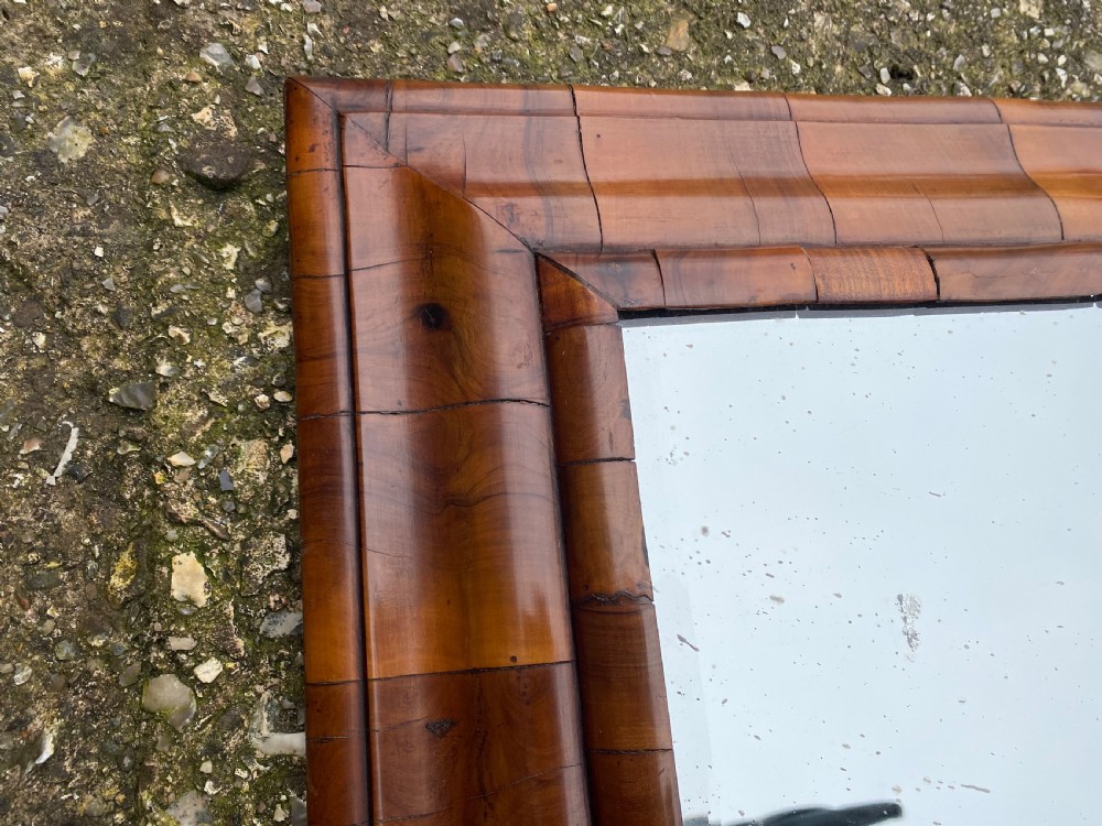 Antique Walnut Cushion Mirror  View II