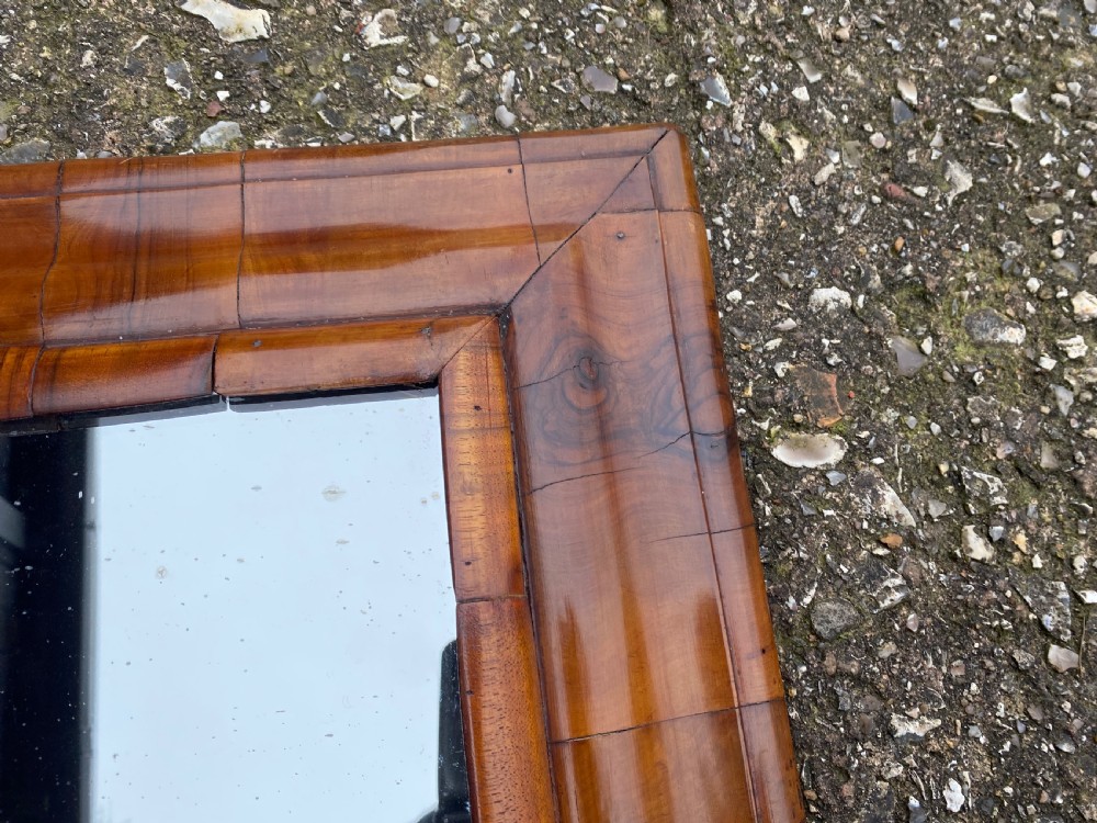 Antique Walnut Cushion Mirror  View V
