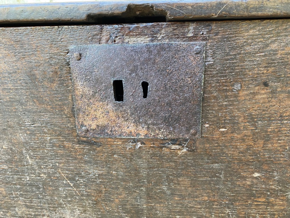 Early Oak Boarded Coffer  View IV