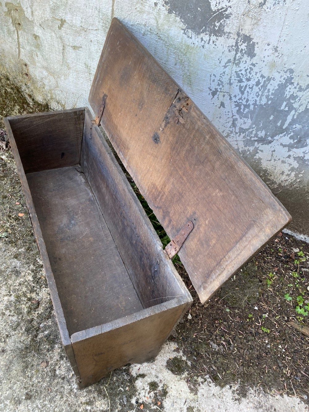 Early Oak Boarded Coffer  View XIII