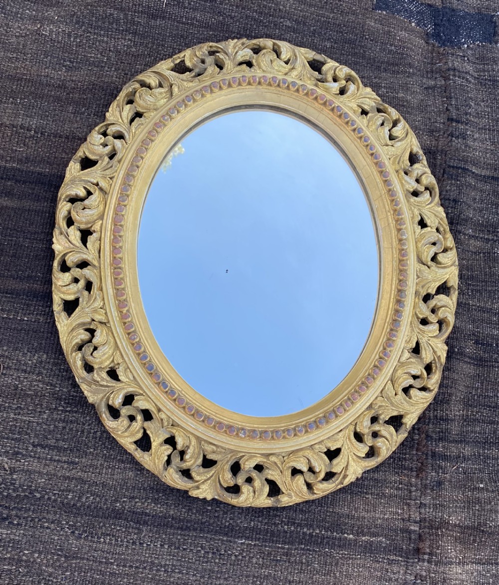 Antique Oval Gilt Mirror 