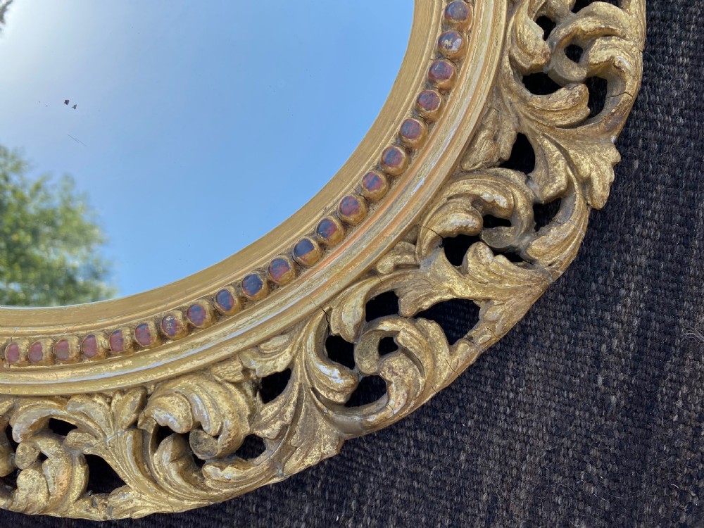 Antique Oval Gilt Mirror  View II