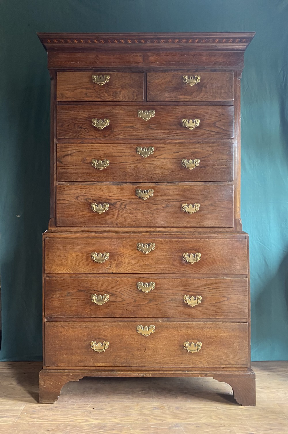 Georgian Oak Tallboy/Chest on Chest