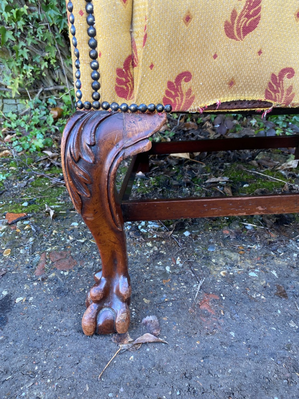 Antique Wingback Armchair  View V