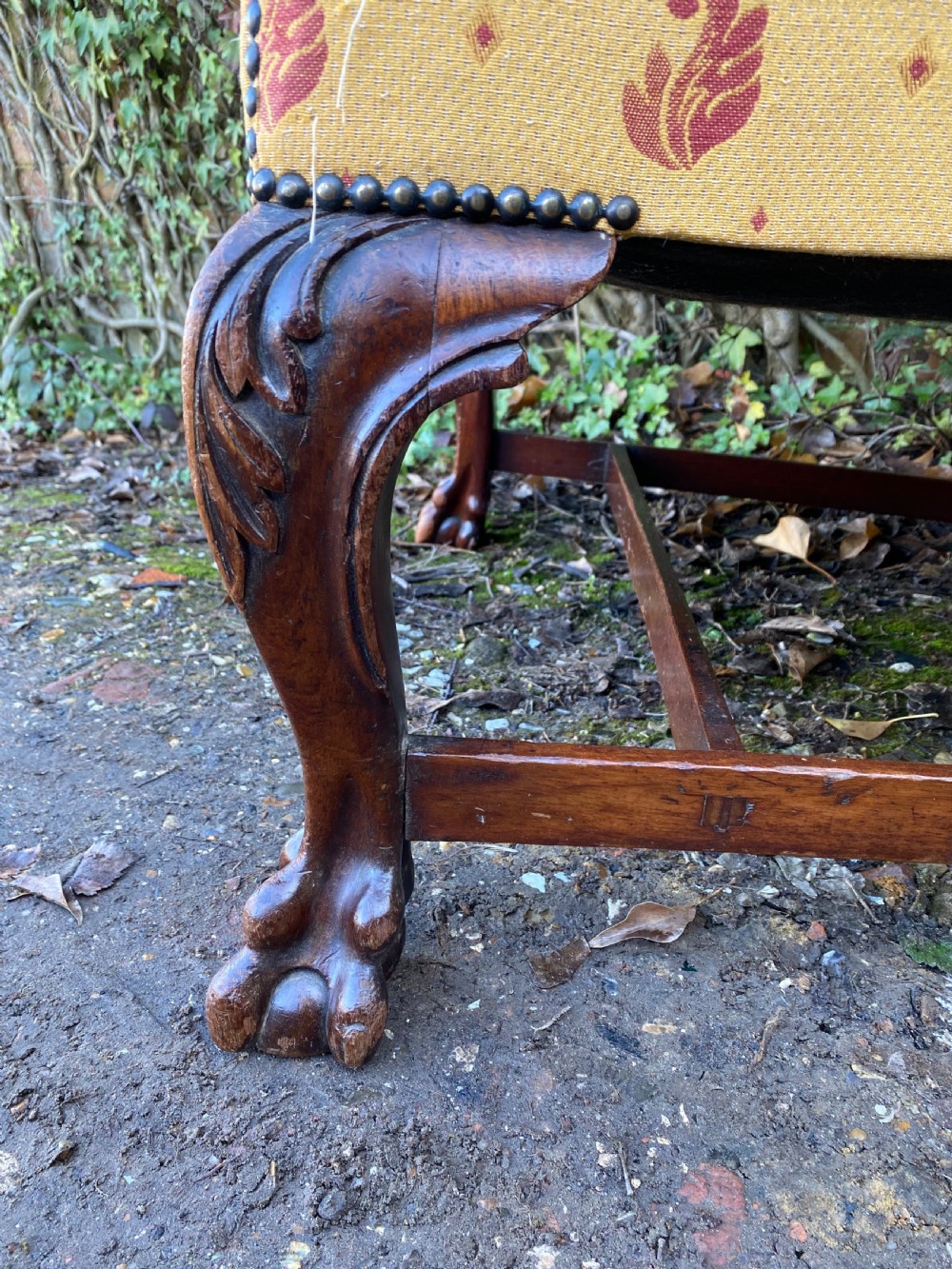 Antique Wingback Armchair  View X