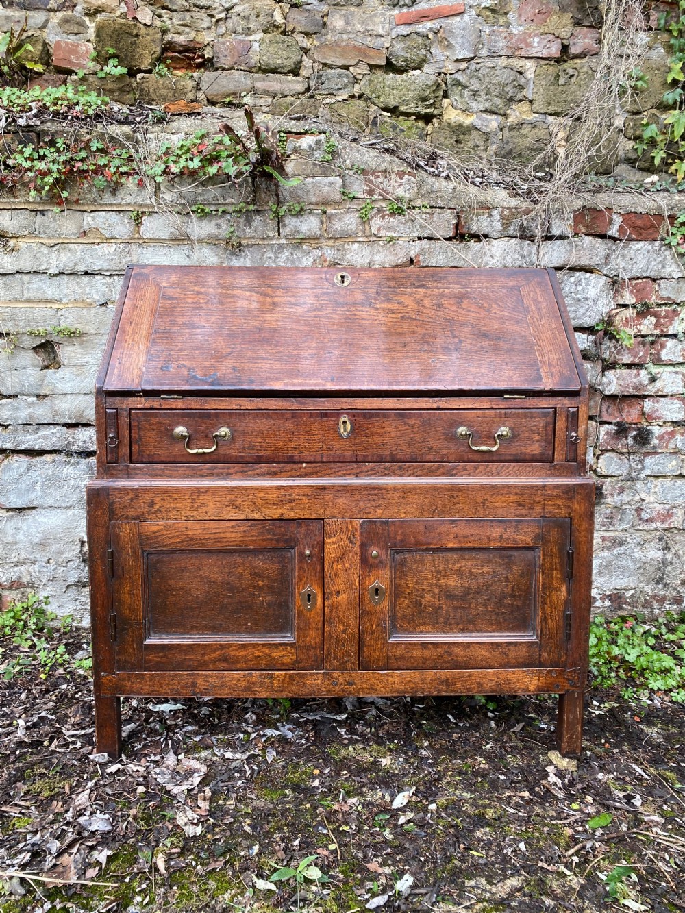 Antique Oak Bureau Cupboard 