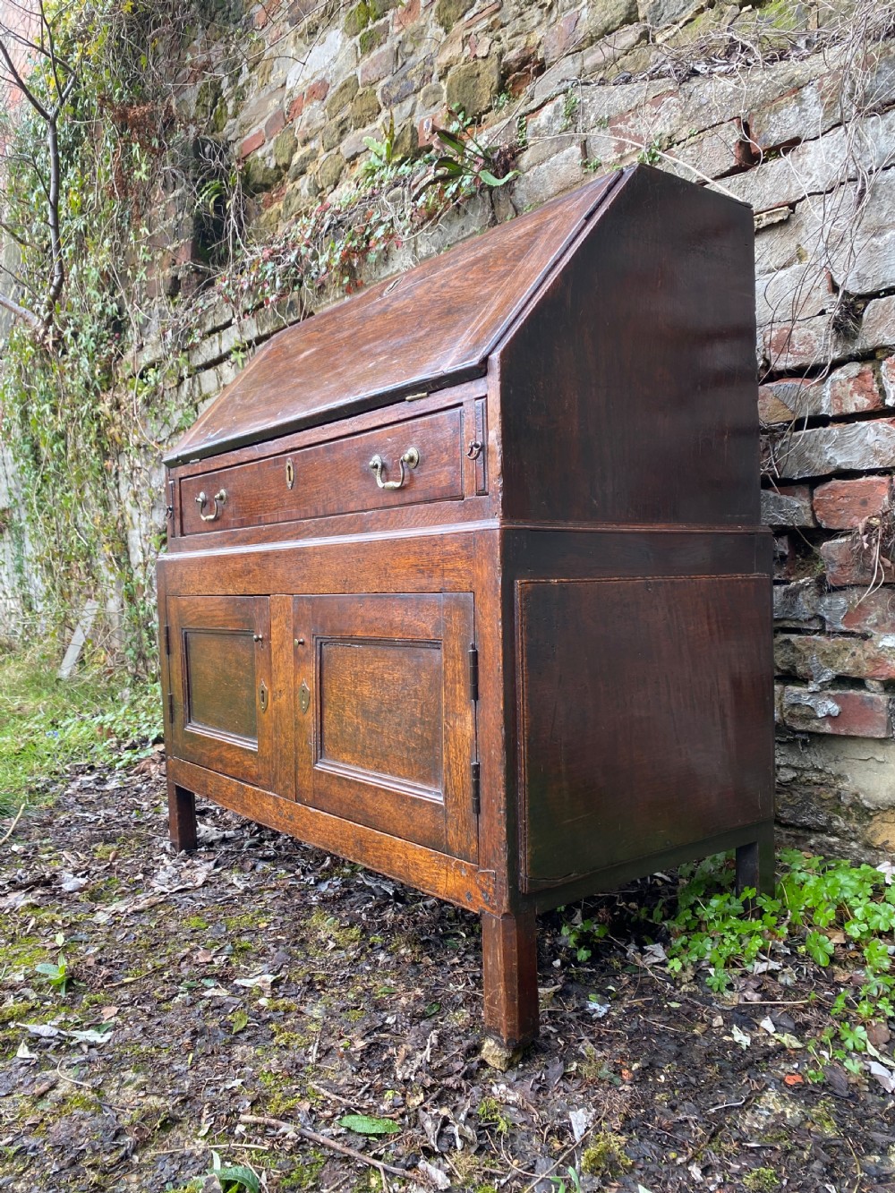 Antique Oak Bureau Cupboard  View II