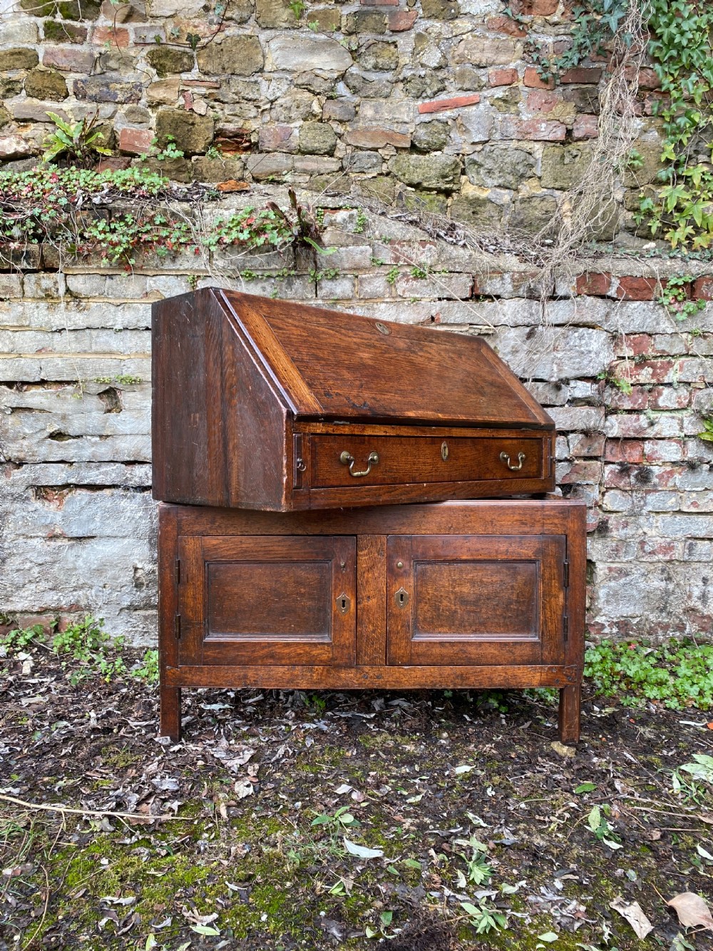 Antique Oak Bureau Cupboard  View IV