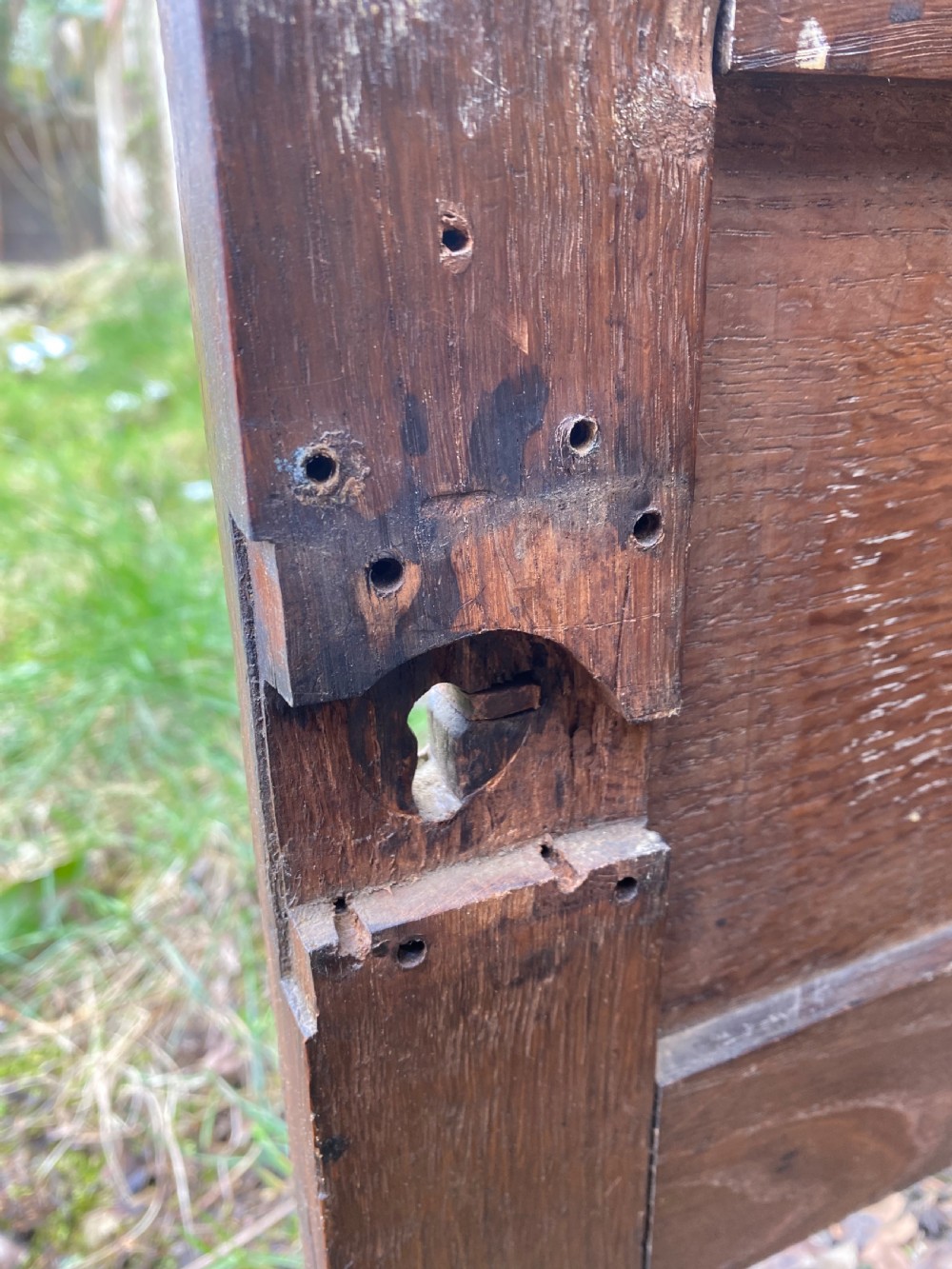 Antique Oak Bureau Cupboard  View IX