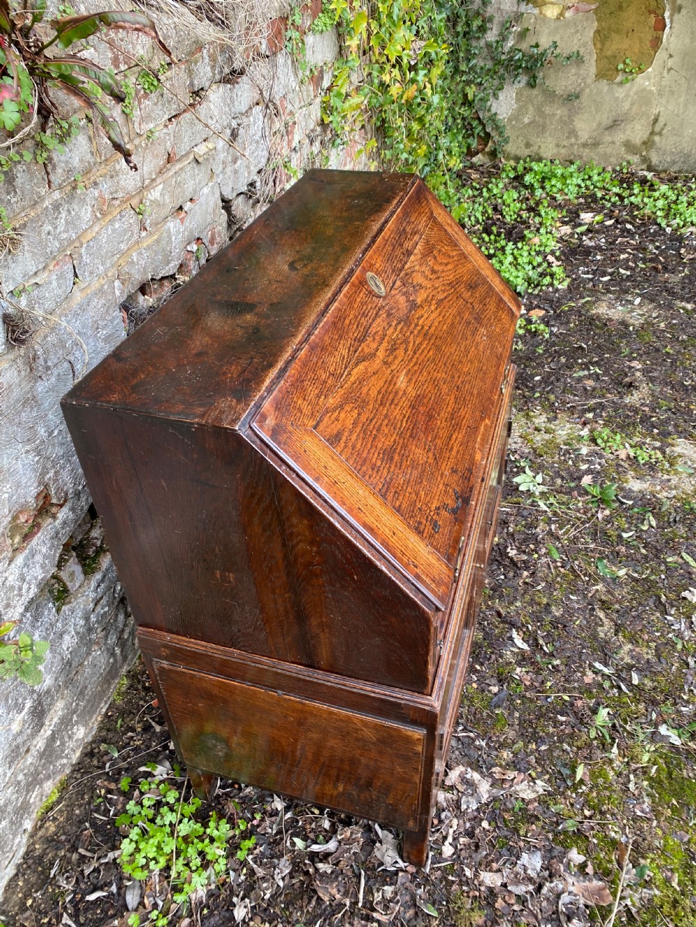 Antique Oak Bureau Cupboard  View XII