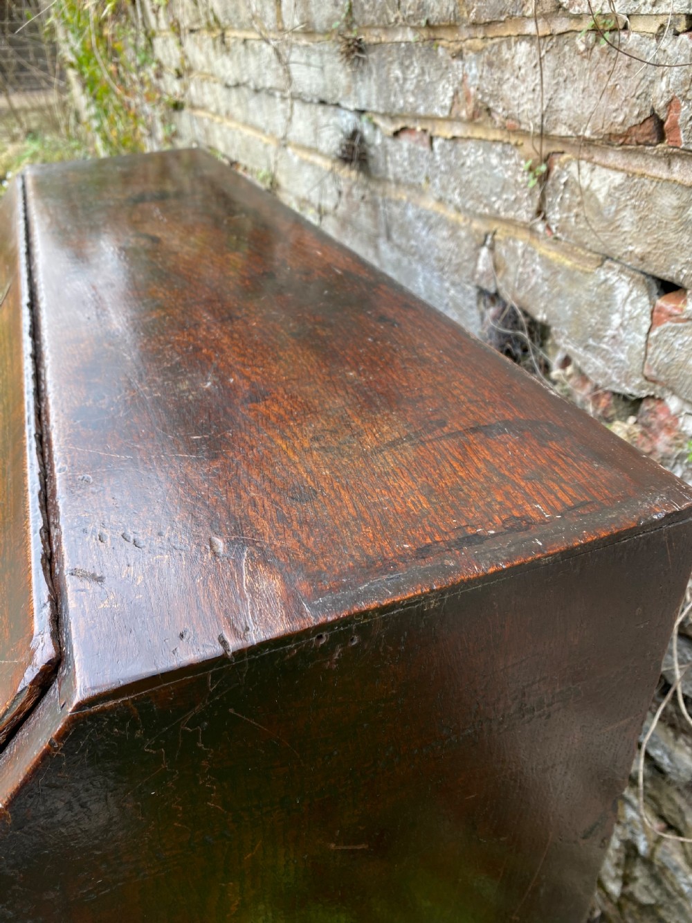 Antique Oak Bureau Cupboard  View XIII