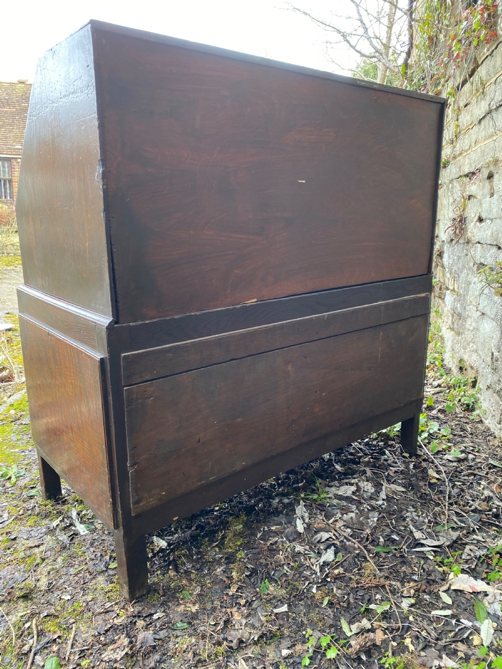 Antique Oak Bureau Cupboard  View XIV