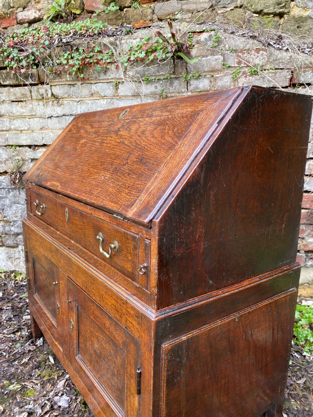 Antique Oak Bureau Cupboard  View XV