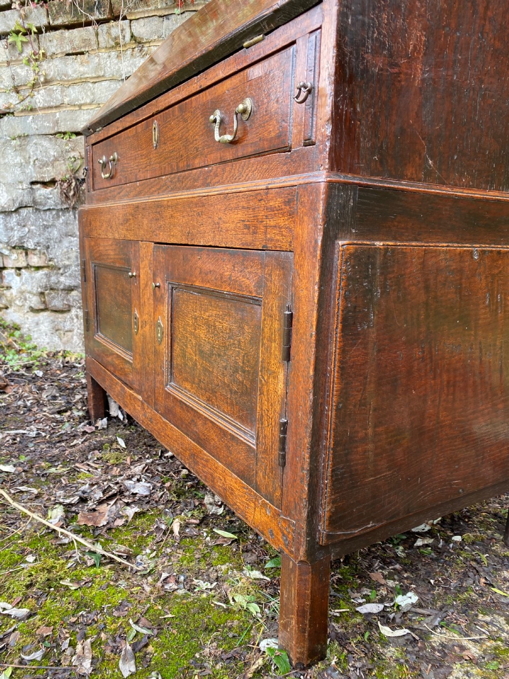 Antique Oak Bureau Cupboard  View XVI