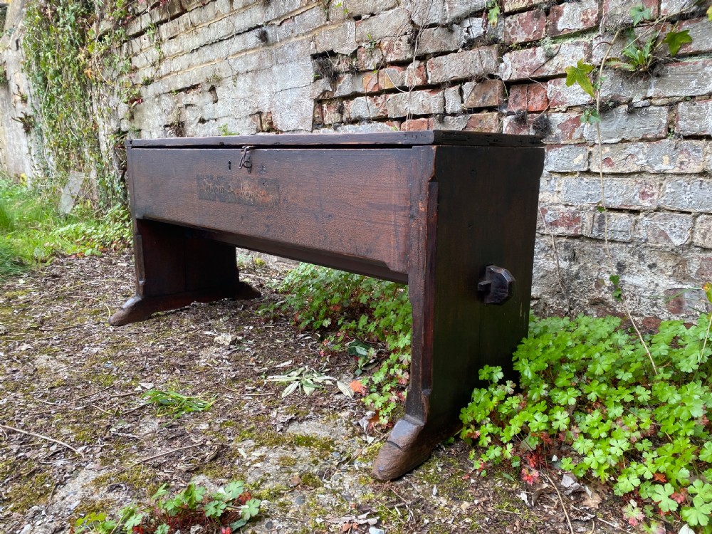 Antique Hall Bench View II