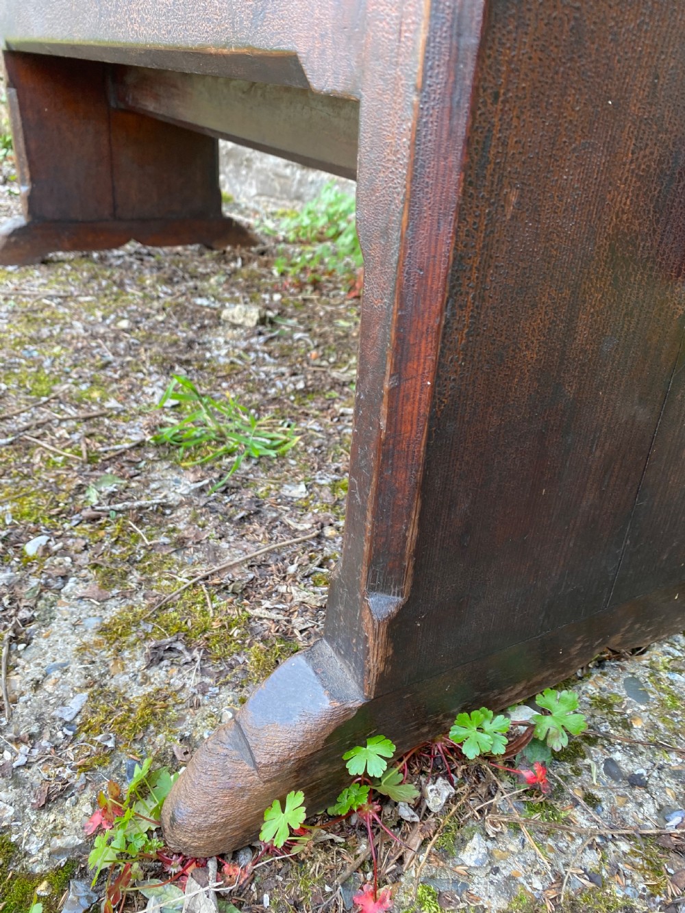 Antique Hall Bench View XII