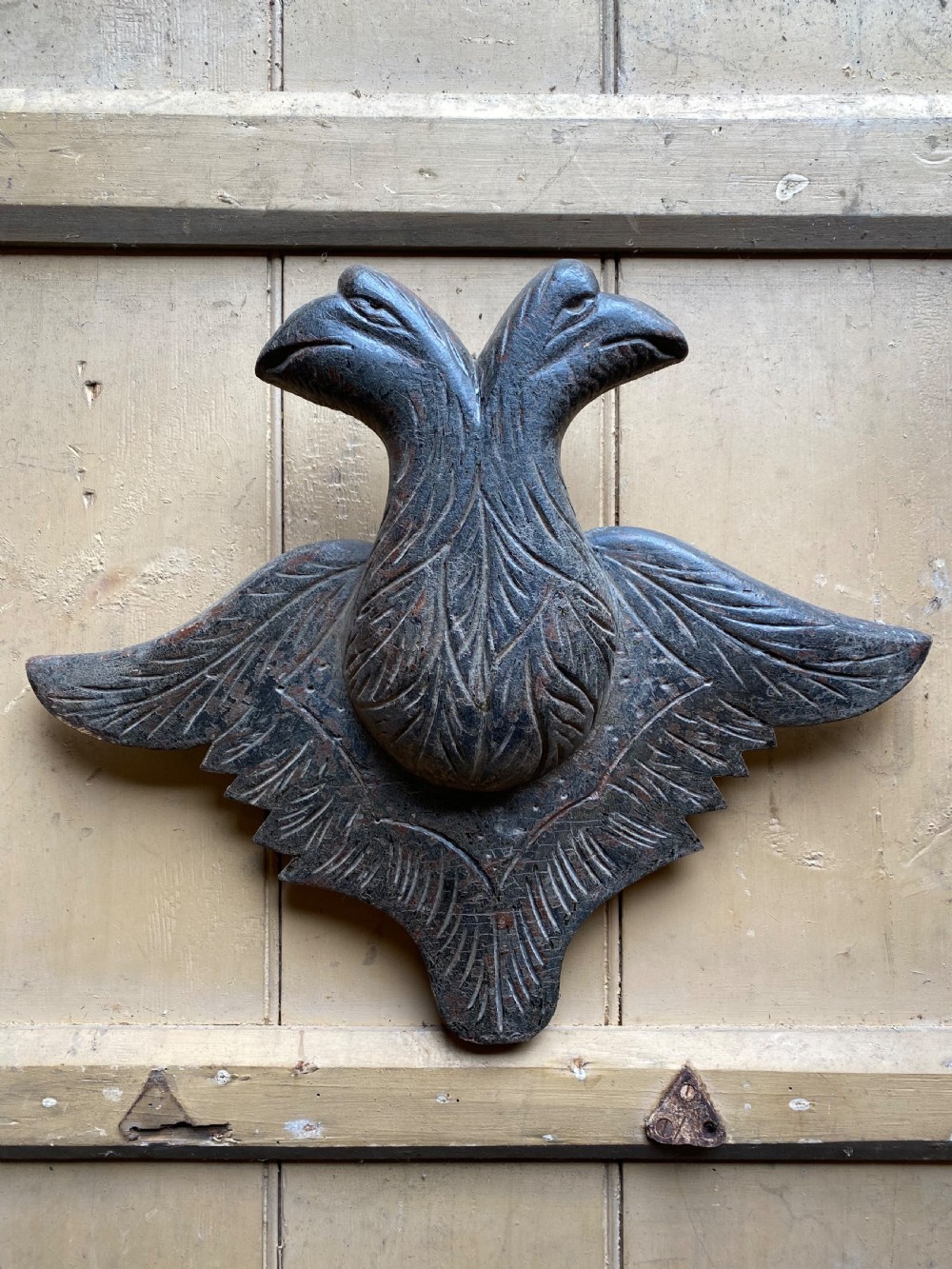 Folk Art carved wood Plaque