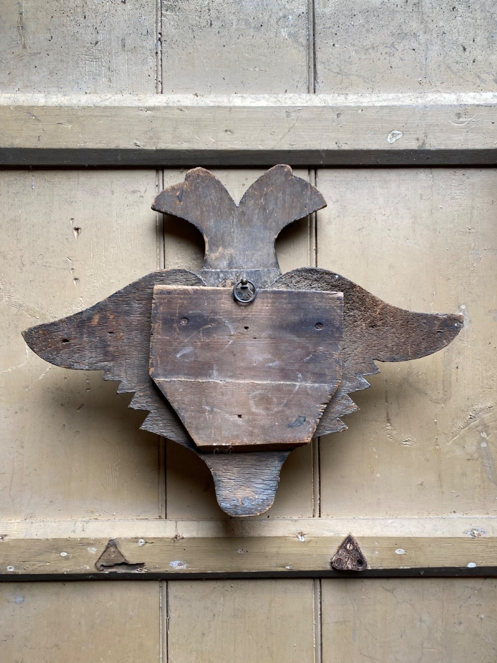 Folk Art carved wood Plaque View IX