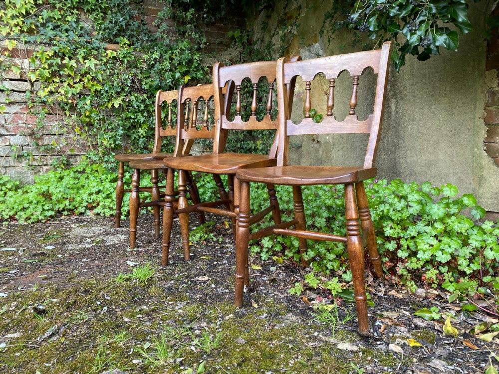 Set of Four Kitchen Dining Chairs 