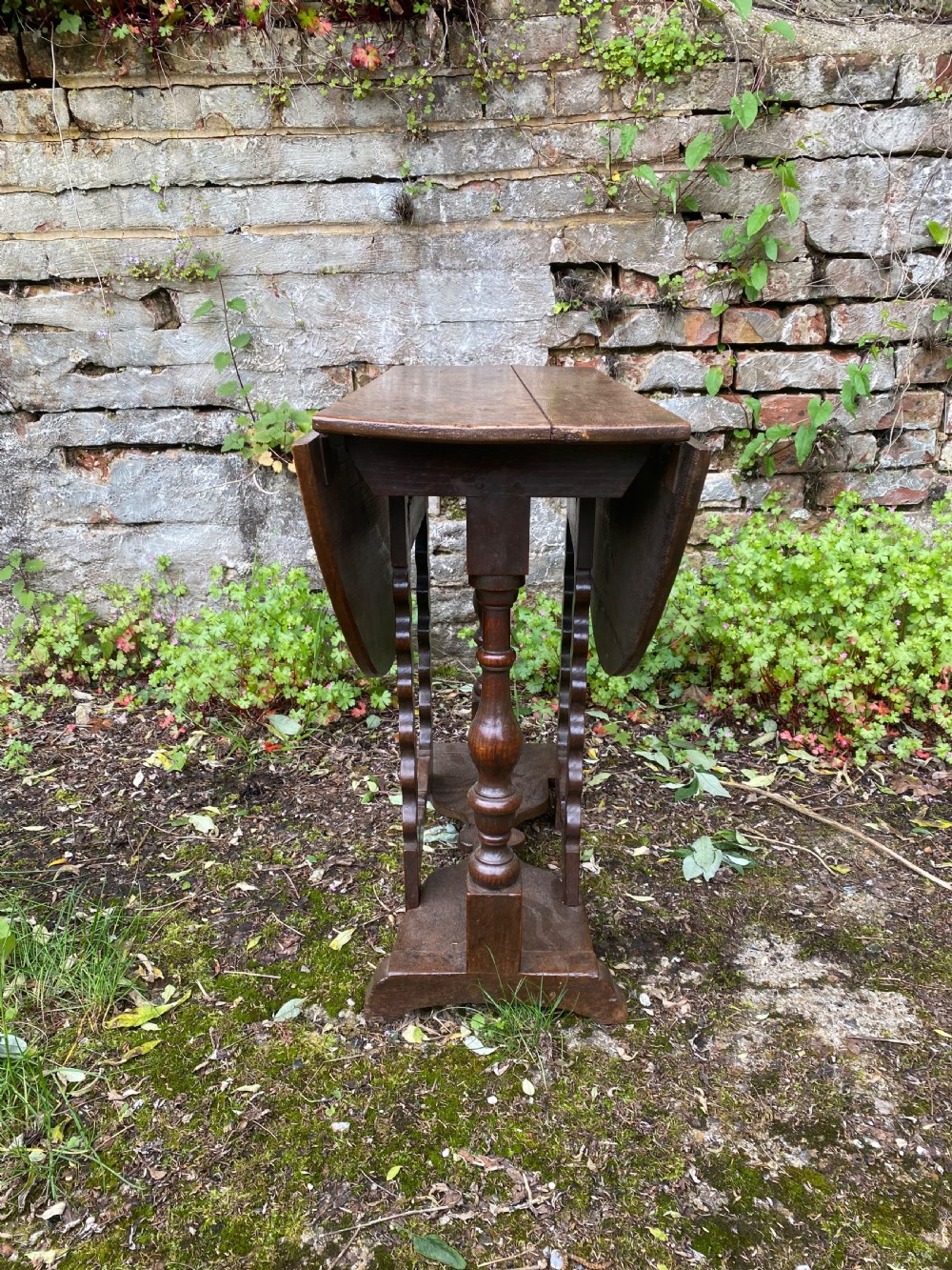 Early Oak Small Drop Leaf Side Table View III