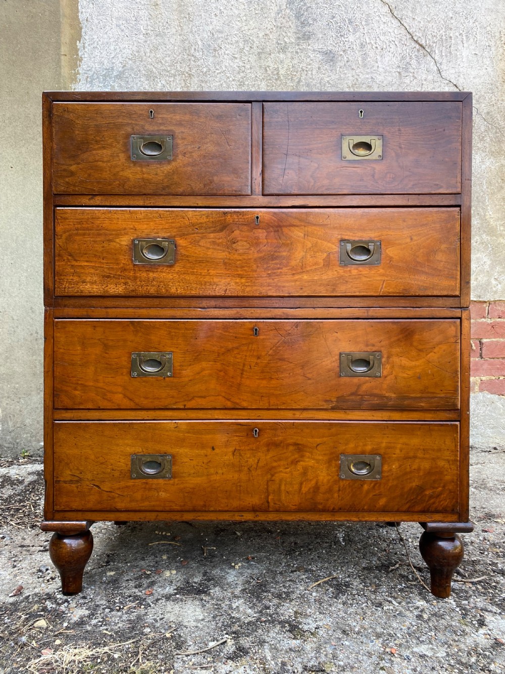 Antique Campaign Chest of Drawers  View II